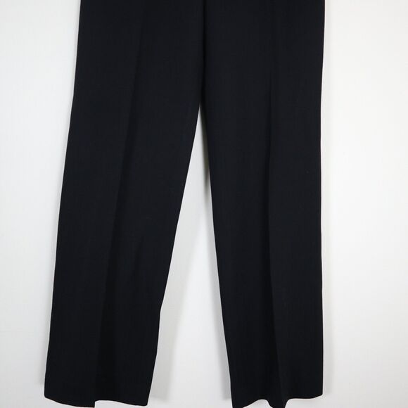 Escada Size M 100% Wool Crepe High Rise Trousers Pants Straight Leg - Picture 5 of 8